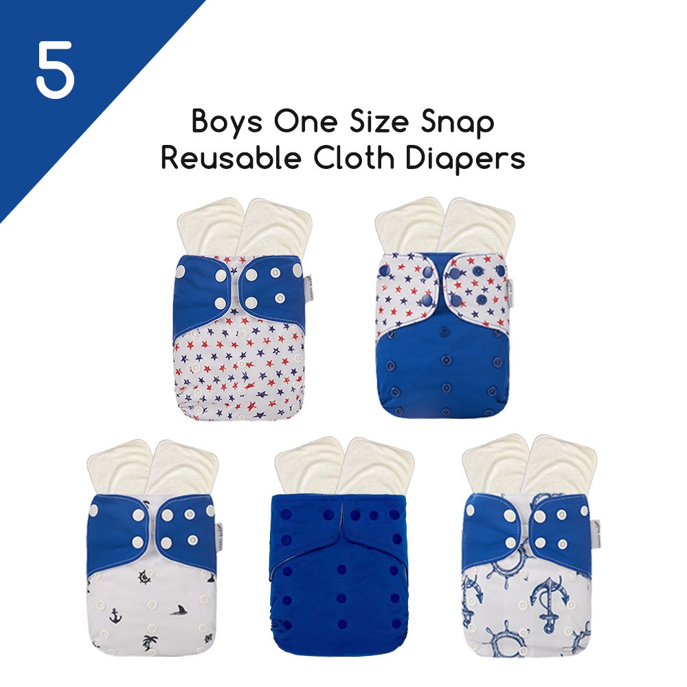 KaWaii Baby Reusable Newborn Cloth Diapers For Baby Boys & Girls
